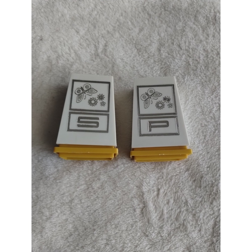 Vtg Bank Of Modesto Illinois Salt And Pepper Shakers Advertising Butterfly